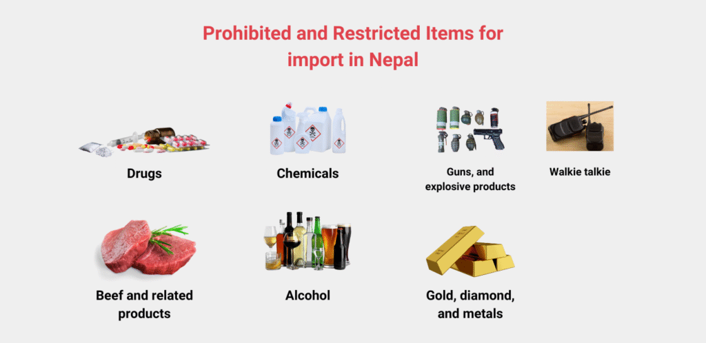 prohibited and restricted items nepal