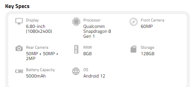 Motorola Edge X30 Key Specification 