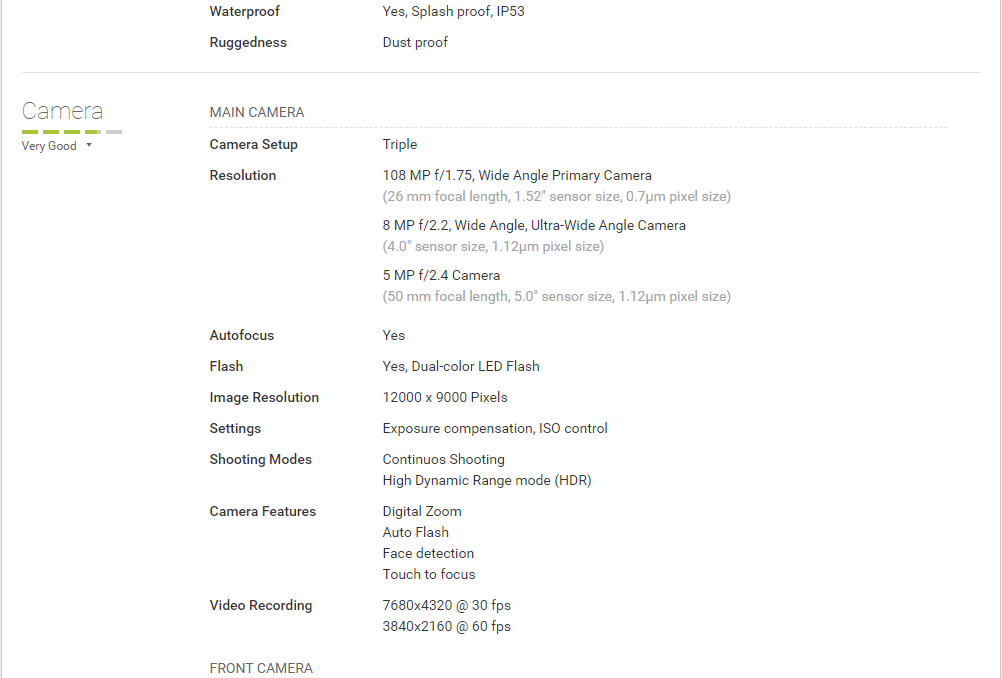 Xiaomi Mi 11T Pro Specification